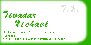 tivadar michael business card